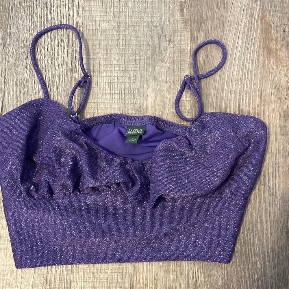 Sparkly Purple crop top worn once